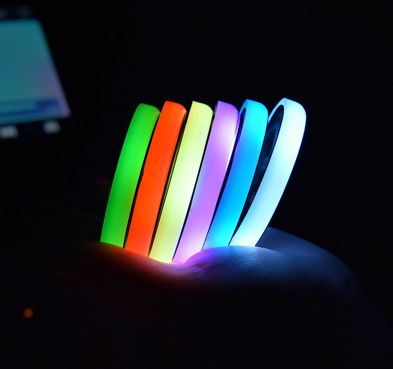 Colorful Cup Holder LED Light-up Coaster Solar & USB Charging